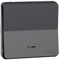 Выключатель самовозвратный с подсветкой без рамки Schneider Electric Mureva Styl 1-кл. IP55 антрацит картинка